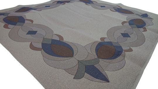 Tablecloth Stamped 90x90cm Etemin Knossos Sunbeam Beige Gold Pero 139
