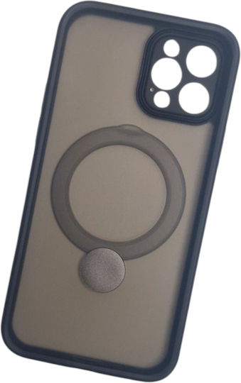 Naxius Back Cover Synthetic Leather with Strap Black (iPhone 12 / 12 Pro)