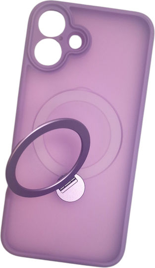 Naxius Задна корица Изкуствена кожа с Каишка Лилав (iPhone 16 Plus)