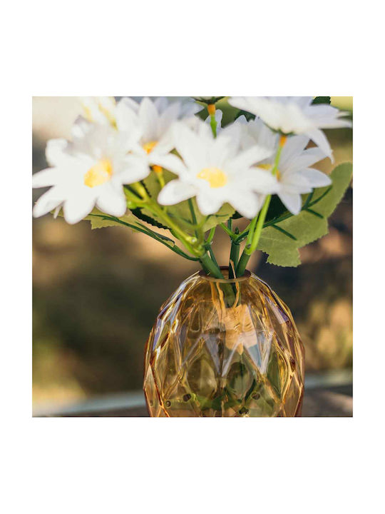 Beauty Home Διακοσμητικό Βάζο Γυάλινο Milo Πορτοκαλί Y10.5cm