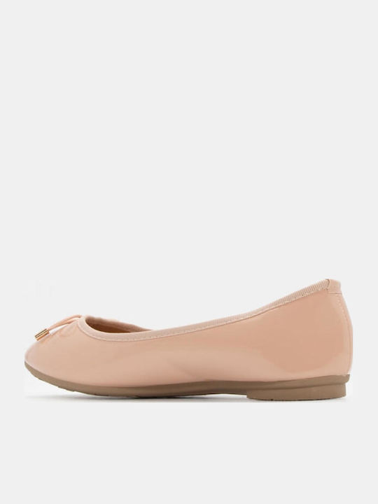 Damen Ballerinas Spitz zulaufend in Rosa Farbe