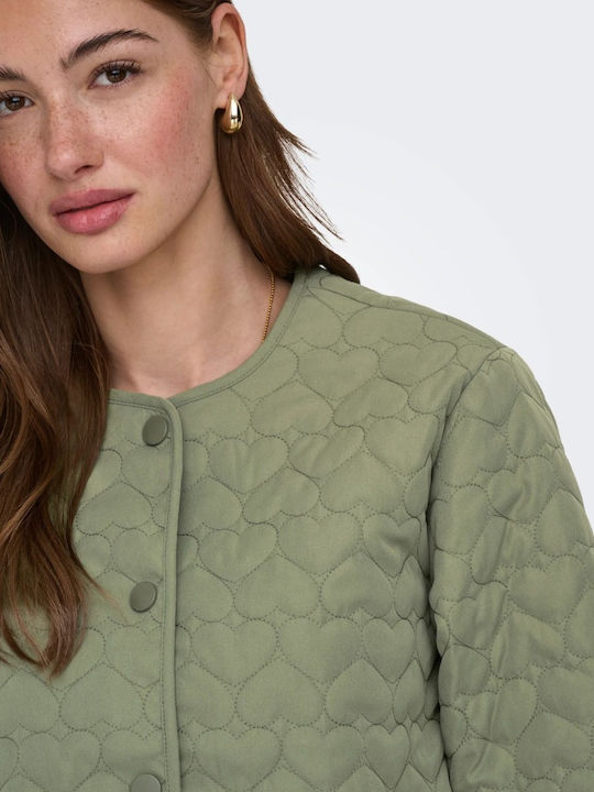 Langes Damen Jacke Für Winter Grün