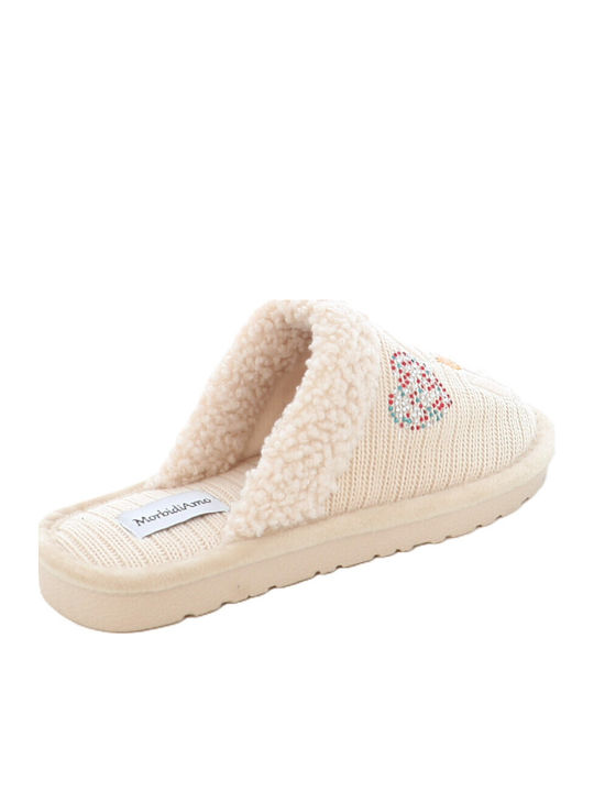 Winter Damen Hausschuhe Beige