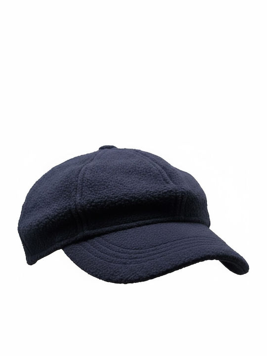 Winter Fleece Hat Offer Six-Panel 100% Polyester Navy
