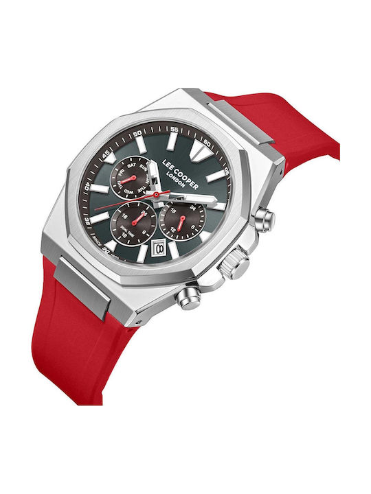 Lee Cooper Dual Time Battery Watch with Rubber Strap