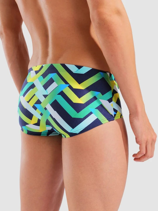Men's Swimwear Shorts Black Multi, Green
