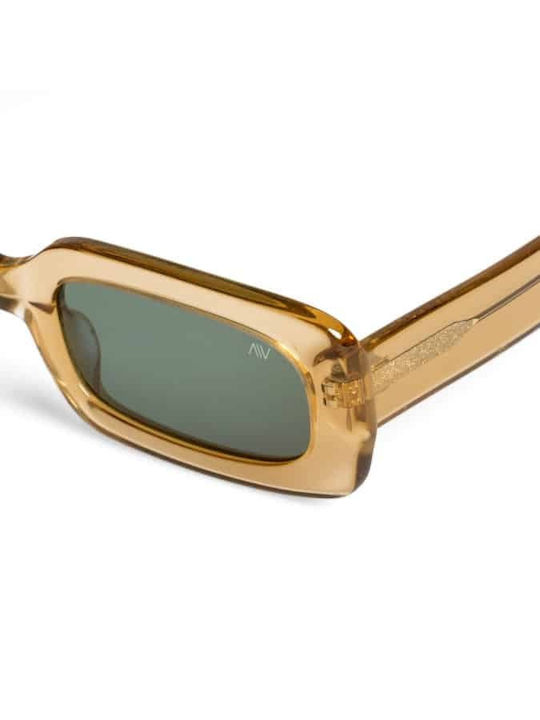 AV Sunglasses Camille Unisex Γυαλιά Ηλίου με Καφέ Κοκκάλινο Σκελετό και Γκρι Φακό