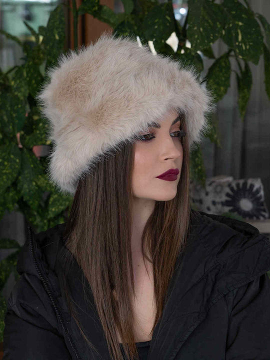 Elusso. Furry Women's Hat Beige