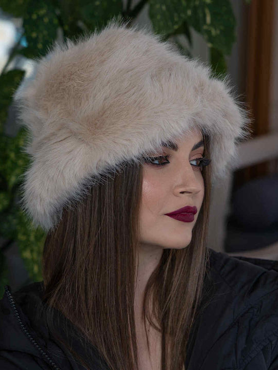 Elusso. Furry Women's Hat Beige