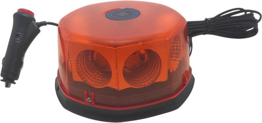 Magnetic Car LED Beacon 8 COB LED 12-24V 14cm 5100-81 Orange Lighting
