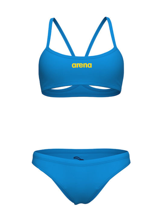 Strapless Bikini Top Turquoise, Yellow, Blue