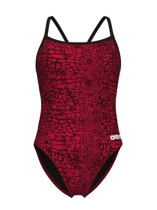 Activewear Swimsuit Black Team Red  Red