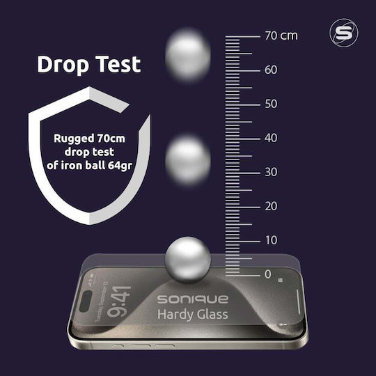 Hardy Glass Sonique Premium Series HD Full Cover 9H Compatible with OnePlus 13R 5G Black