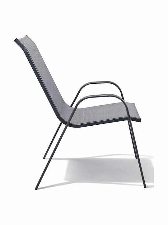 Paros 3-Pieces Dining Set for Small Outdoor Spaces Gray