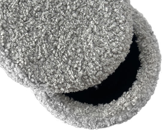 Табуретка Дневна стая с Място за Съхранение Grey Bouclé 33x33x39бр Табуретка Дневна стая с Място за Съхранение Grey Bouclé 33x33x39бр