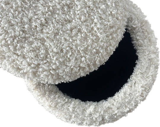 Табуретка Дневна стая с Място за Съхранение Cream Bouclé 33x33x39бр Табуретка Дневна стая с Място за Съхранение Cream Bouclé 33x33x39бр