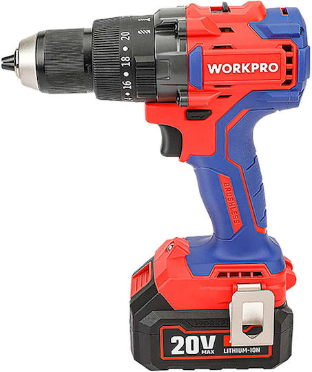 WorkPro WP390017 Κρουστικό Δραπανοκατσάβιδο Μπαταρίας Solo Brushless 20V