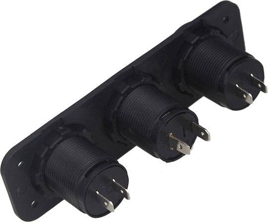 Priză Suplimentară Impermeabilă Vehicule Off-road Atv Ssv 12v 2 X Usb Volmetru