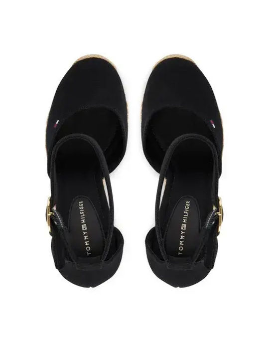 Women's Fabric Platform Espadrilles Black