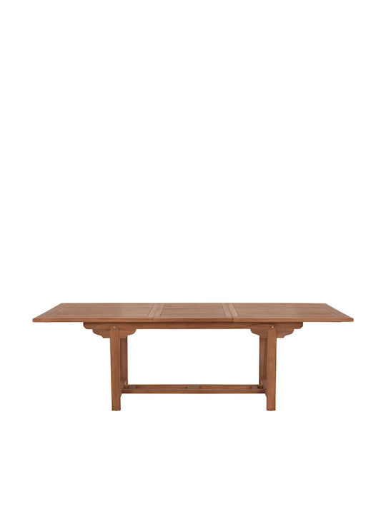 Outdoor Table from Teak Extendable Natural 180x100x76cm