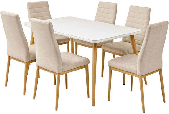 Esszimmermöbel-Set mit 5 Stücken 80x130cm EM966,S6