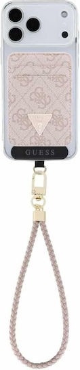 Guess Trianguläres Rosa Portemonnaie + Handgelenksschlaufe