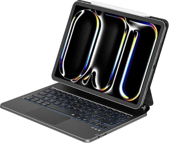 Wiwu Flip Cover με Πληκτρολόγιο Μαύρη (iPad 10.9, iPad Air 11 2024)