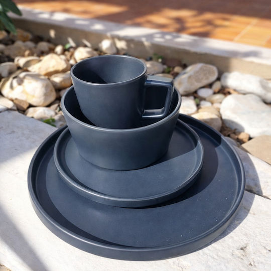 Black Ceramic Dinnerware Set 16pcs