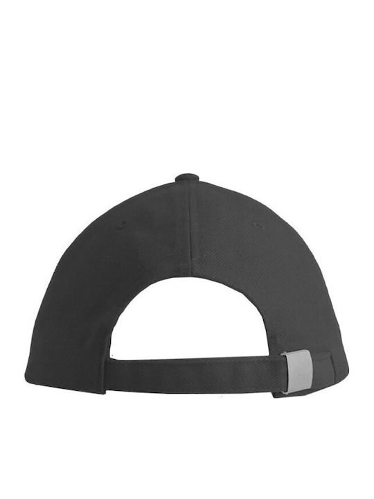 Atlantis Pilot 855 Six-Panel Jockey Hat 100% Heavy Cotton 320gsm Adjustable Closure Black