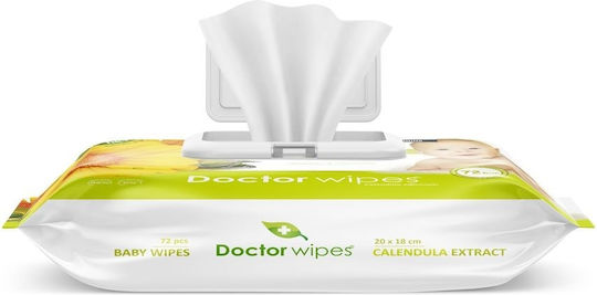 Doctor Wipes Μωρομάντηλα χωρίς Οινόπνευμα & Parabens 72τμχ