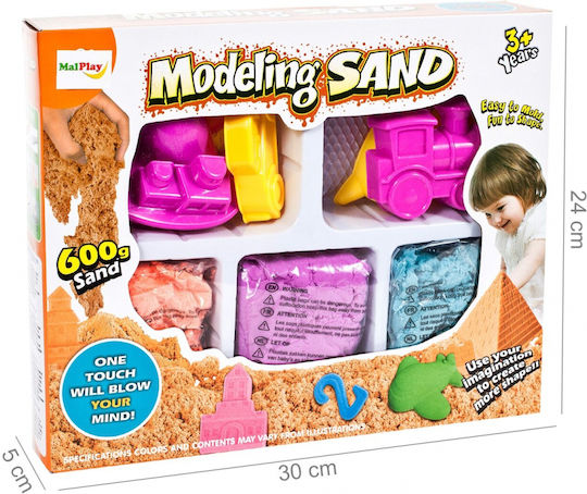 MalPlay Jucărie De Construcții Cu Nisip Modeling Sand Pentru Copii 3+ Ani