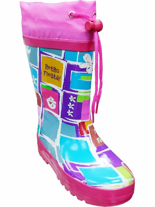 Kids Wellies with Internal Lining Fuchsia