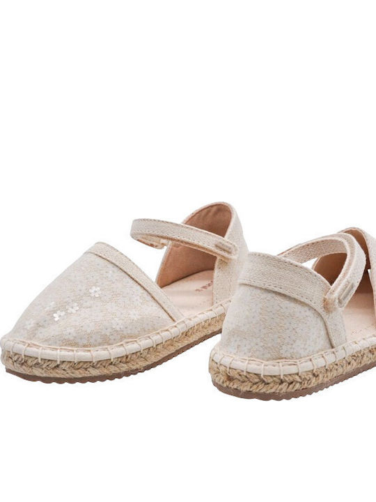 Kids Espradrilles with Hoop & Loop Closure Beige