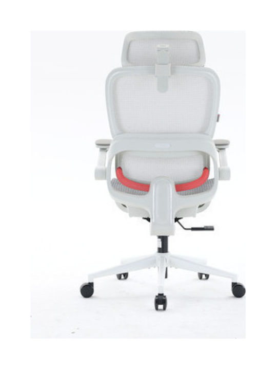 Stuhl Büro mit Armen B100 Pro Grey White Sihoo