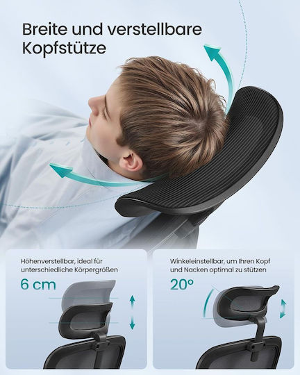 Songmics Office Chair With Adjustable Arms Black