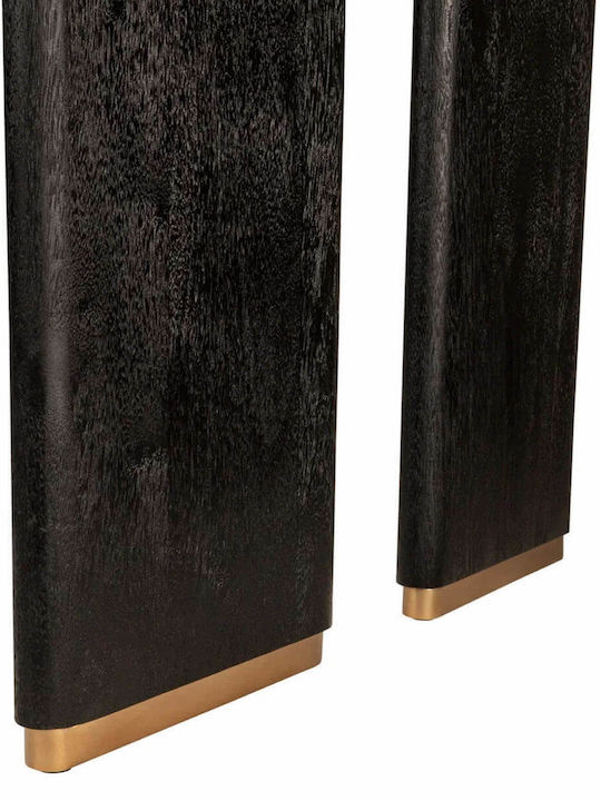 Masă Sala de mese din Lemn Masiv & Metal Negru 280x110x77buc