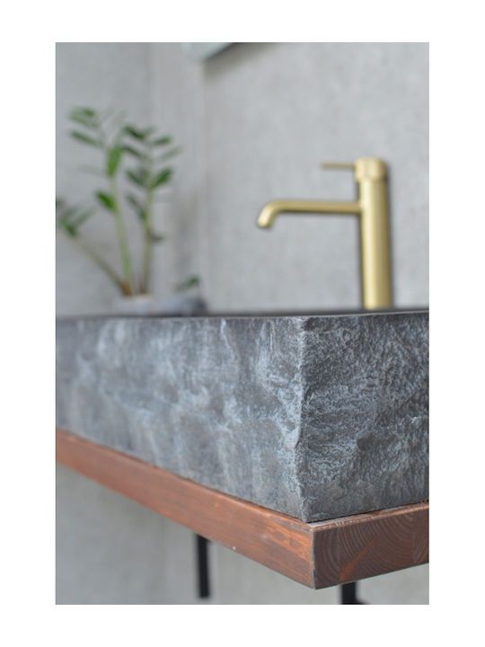 Countertop Sink Porcelain 80x40x12cm Black