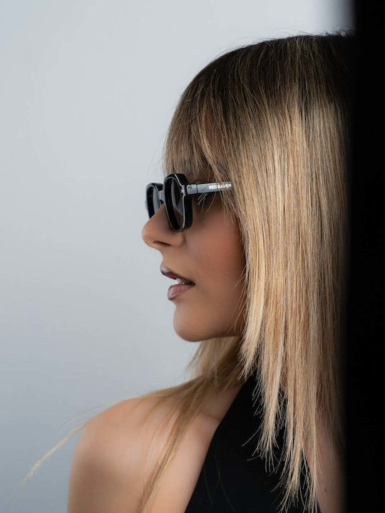 Red Raven Connor Unisex Sunglasses with Black Frame and Black Lens rd-000018-BLACK-52658634162510