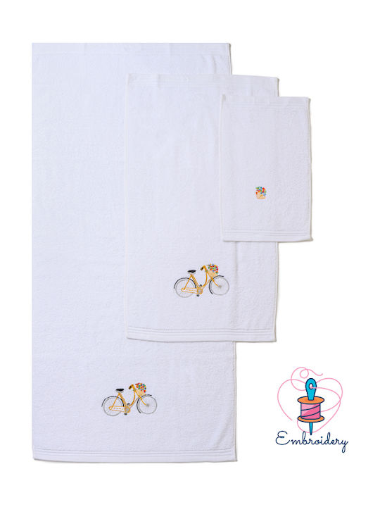 Isadore Lorraine 3-tlg. Set Badetücher White Gewicht 510gr/m²