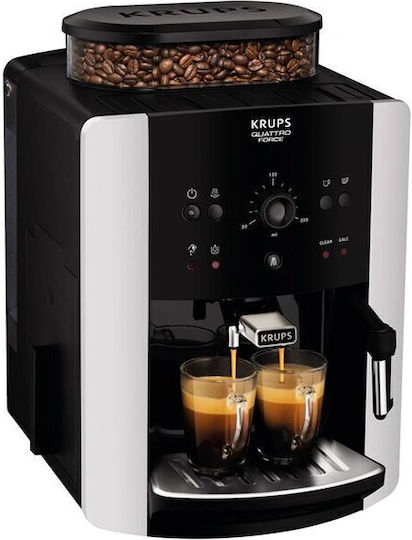 Krups Arabica Automat Espressoare 1450W Presiune 15bar Pentru Cappuccino Cu Râșniță Argintie EA811810
