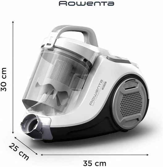 Rowenta Swift Power Ηλεκτρική Σκούπα 750W με Κάδο 1.2lt Λευκή