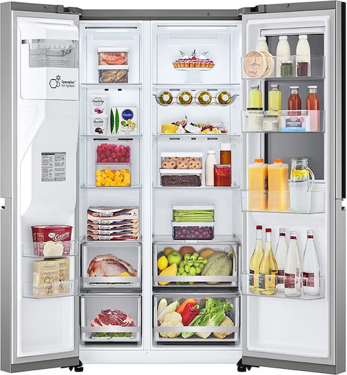 LG Ψυγείο Ντουλάπα 635lt Total NoFrost Υ179xΠ91.3xΒ73.5εκ. Inox GSXV80PZLE
