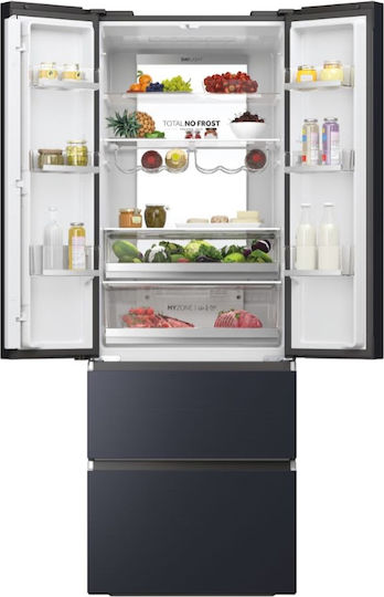 Haier Side-by-Side Kühlschrank 477Es NoFrost H200.6xB70xT67.5cm. Schwarz HFW7720ENMB