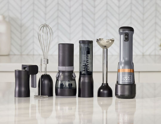 Black & Decker Ραβδομπλέντερ με Ανοξείδωτη Ράβδο Μαύρο
