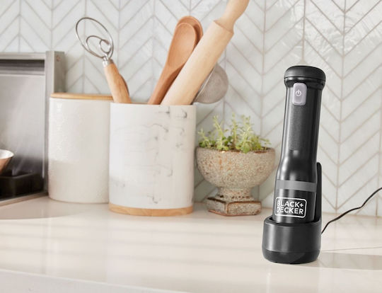 Black & Decker Ραβδομπλέντερ με Ανοξείδωτη Ράβδο Μαύρο