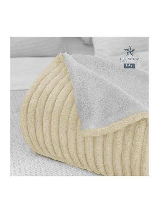 Isadore Lorraine Premium Κουβέρτα Sherpa Μονή 160x220εκ. Εκρού