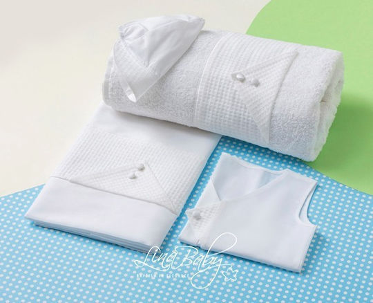 Lina Baby Set Christening Oilcloths White 2 Pieces