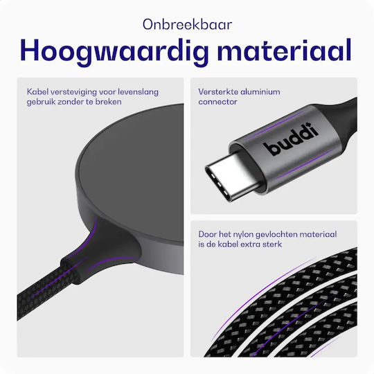 Buddi Φορτιστής Magsafe 15W Γκρι