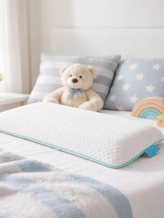Orthopedic Memory Foam Child Bed Pillow White 67.5x33x6cm