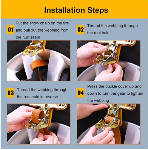 Good Road Anti-slip Straps Truck 8pcs